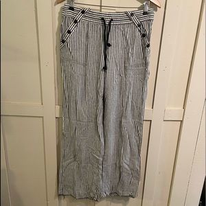 Rewind linen grey and white stripe pants size 11